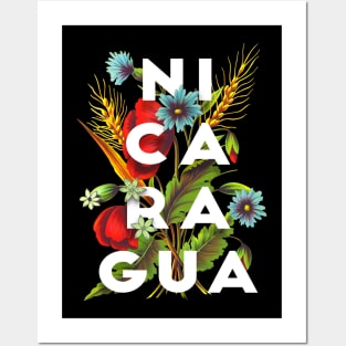 Nicaragua Proud Flag, Nicaragua gift heritage, Nicaraguan girl Boy Friend Nicaraguaense Posters and Art